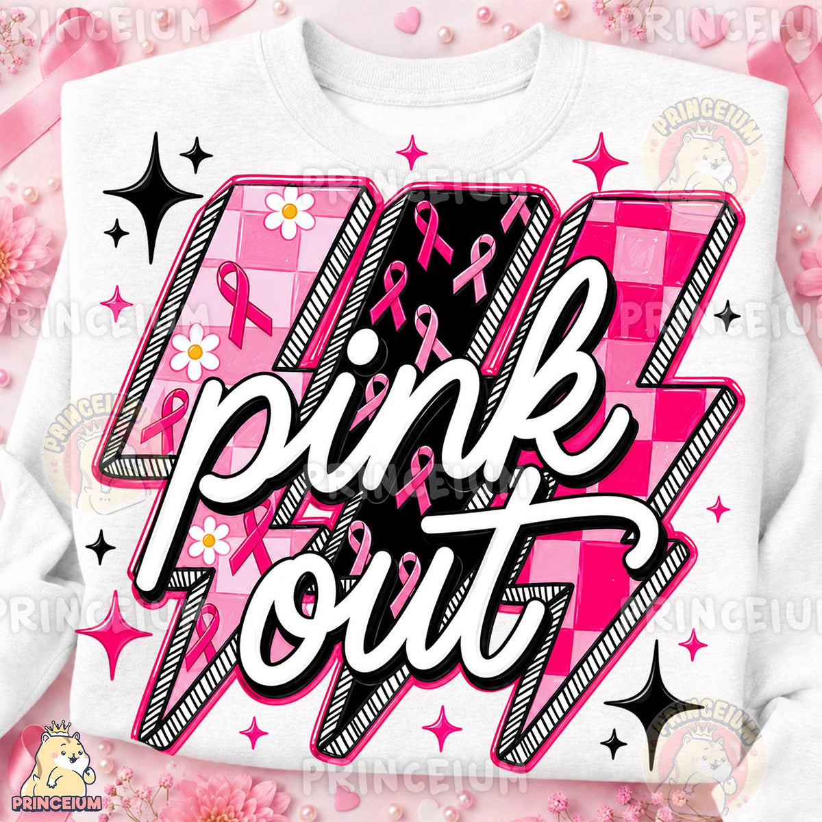 Pink Out Lightning Bolt