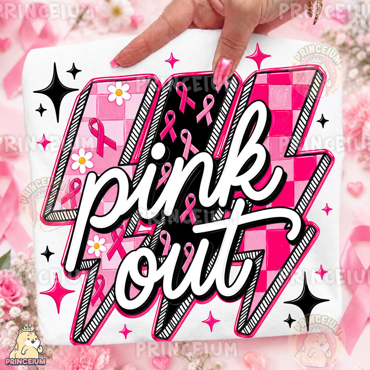 Pink Out Lightning Bolt