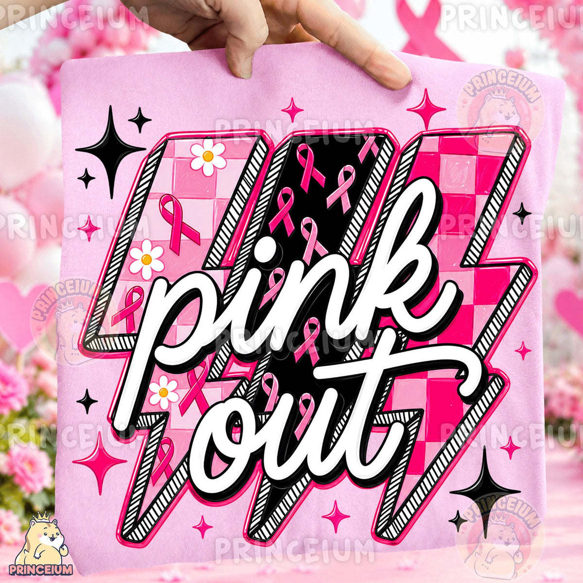 Pink Out Lightning Bolt