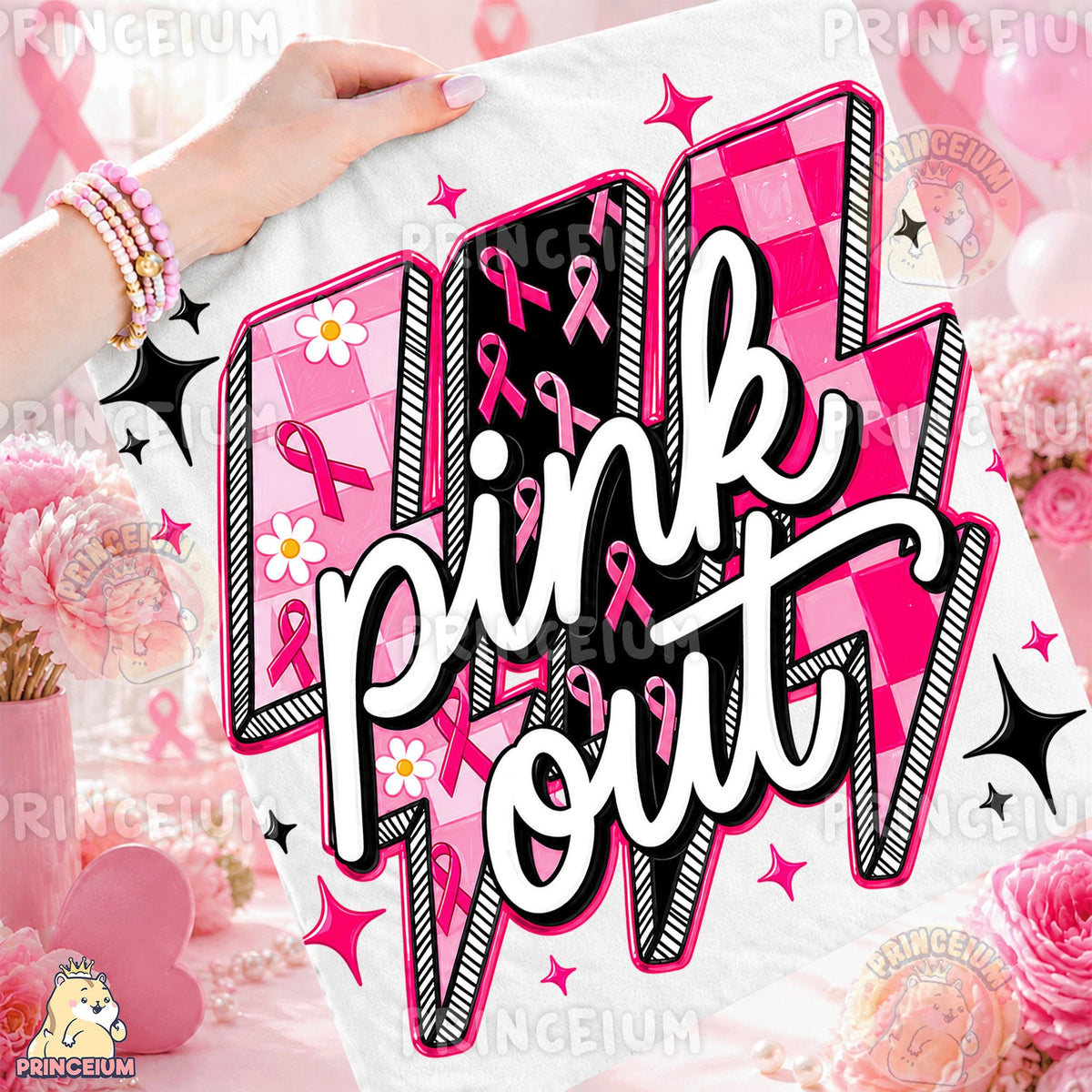 Pink Out Lightning Bolt