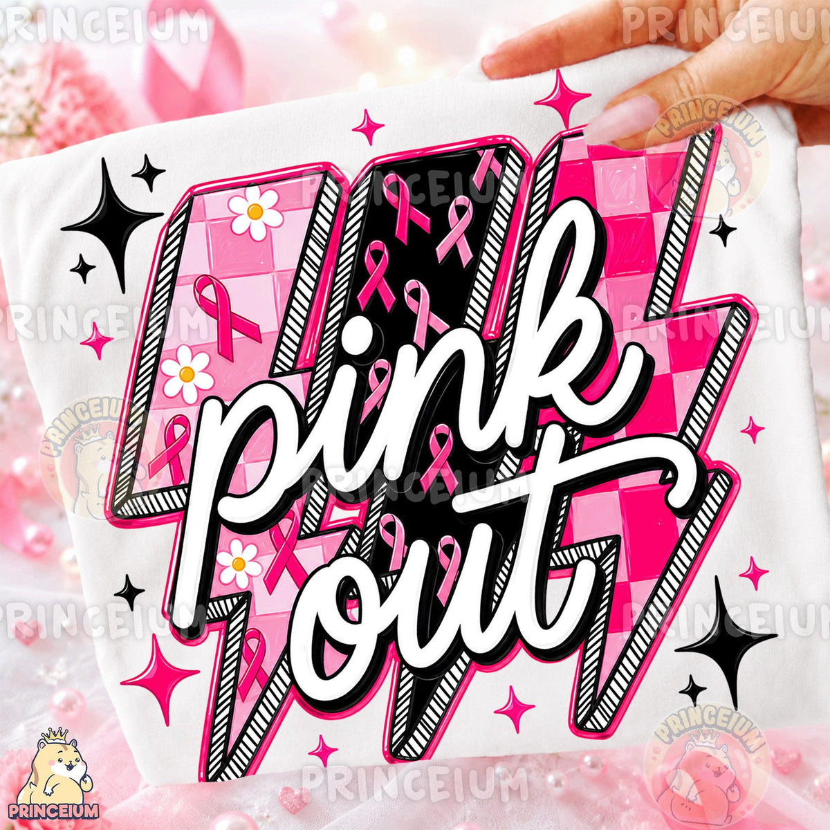 Pink Out Lightning Bolt