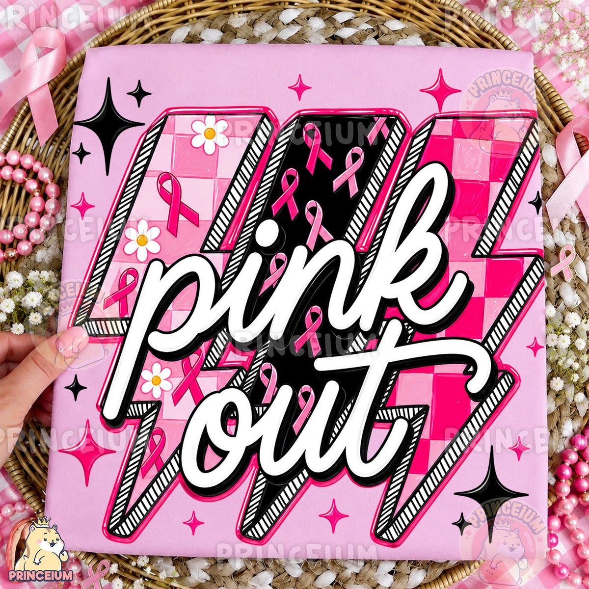 Pink Out Lightning Bolt