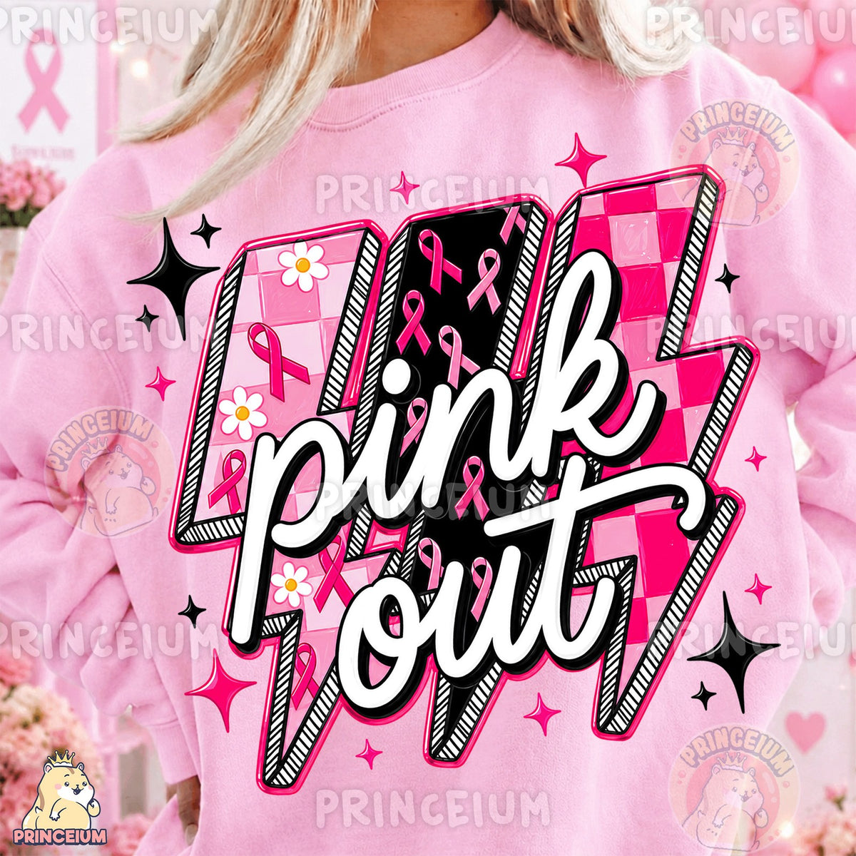 Pink Out Lightning Bolt