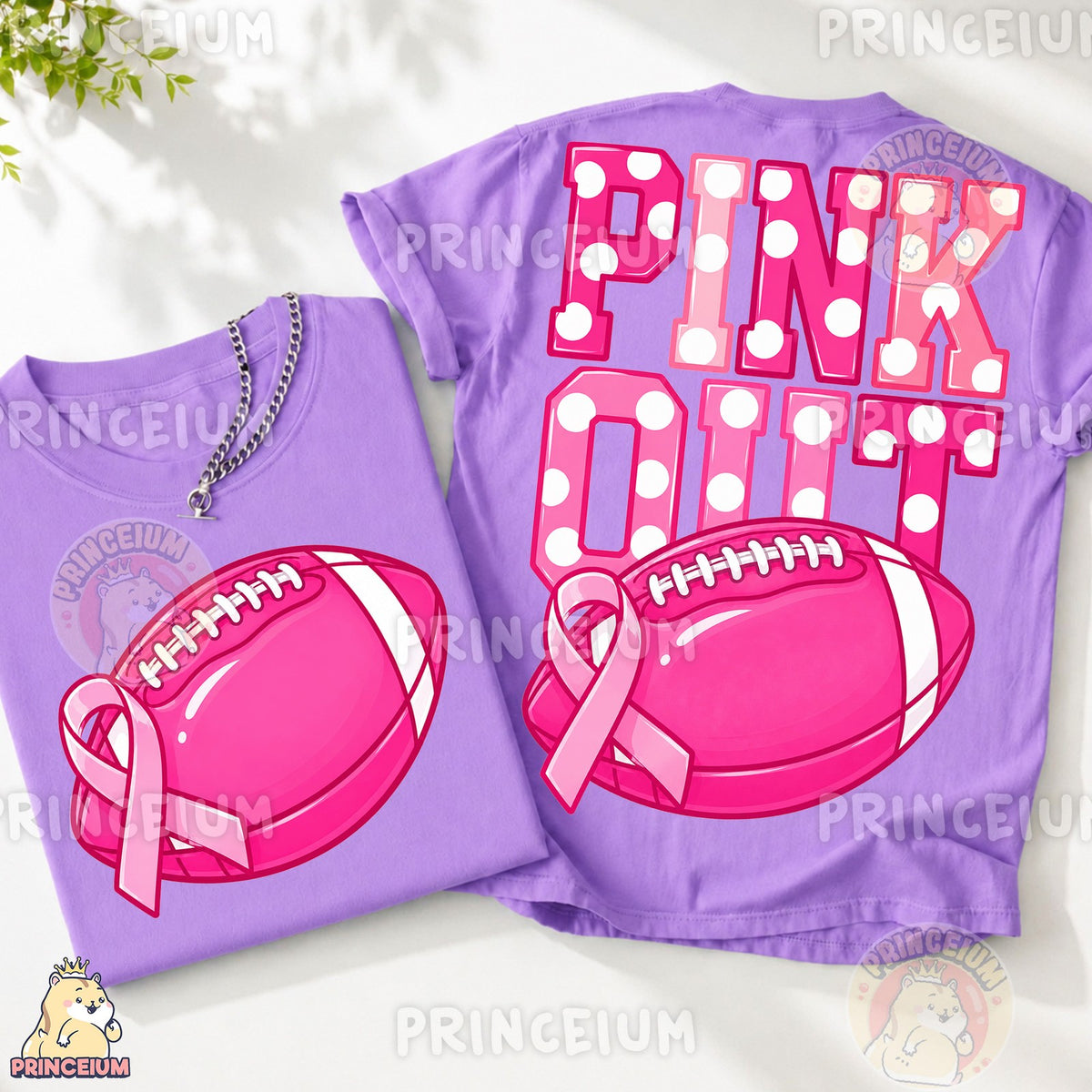 Pink Out Football Front and Back