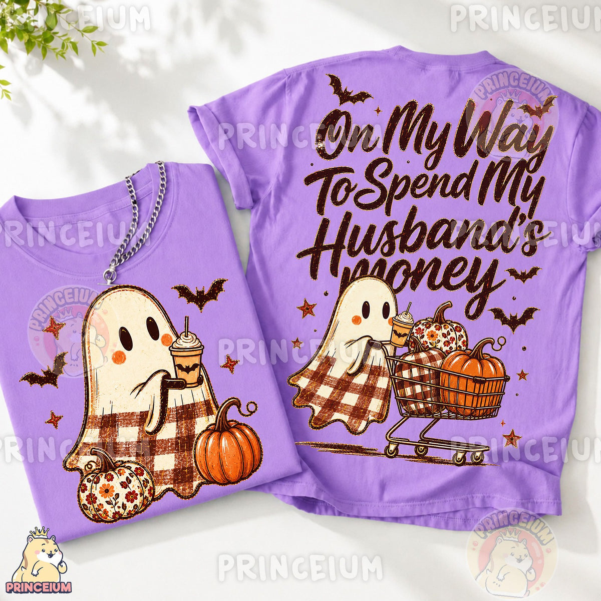 Spooky Ghost Shopping Spree Front and Back