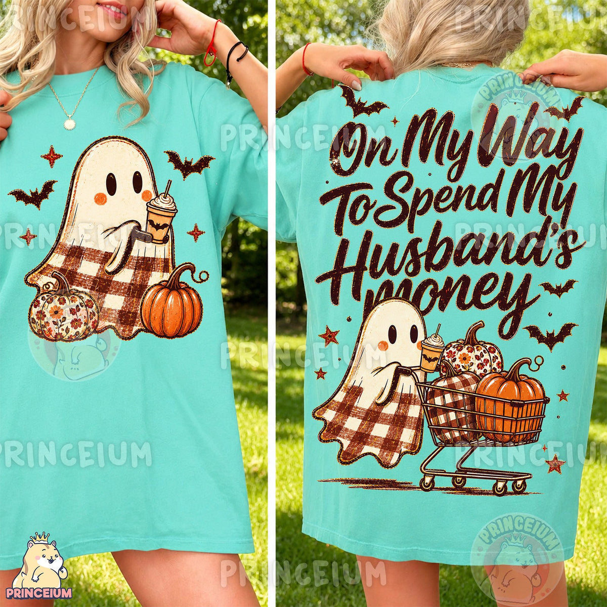 Spooky Ghost Shopping Spree Front and Back