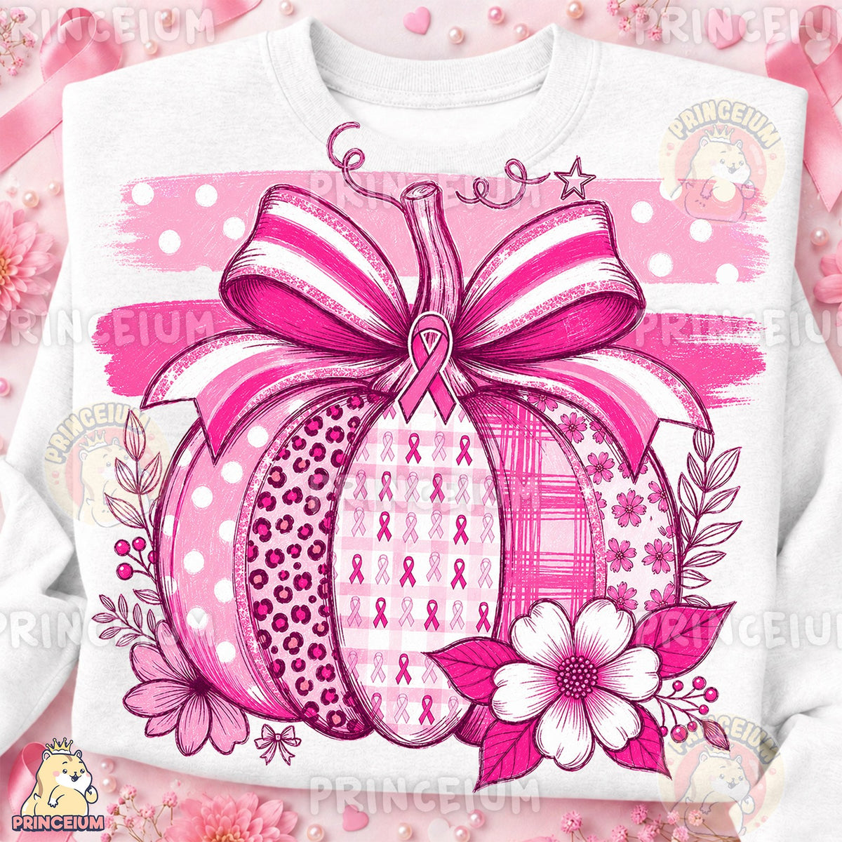 Pink Ribbon Pumpkin