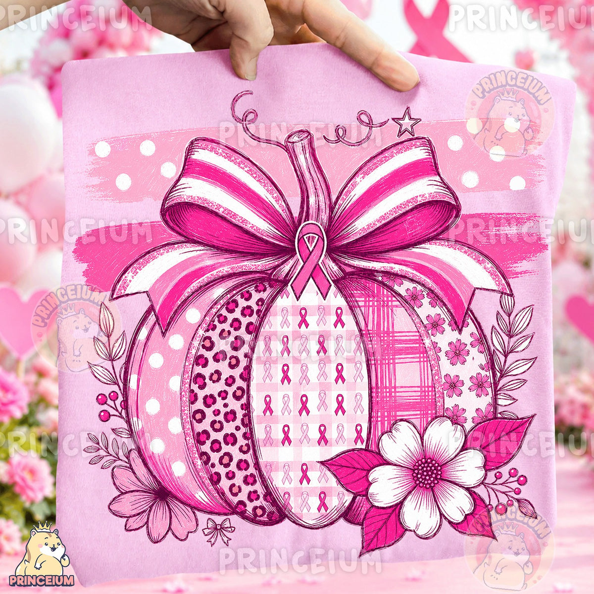 Pink Ribbon Pumpkin