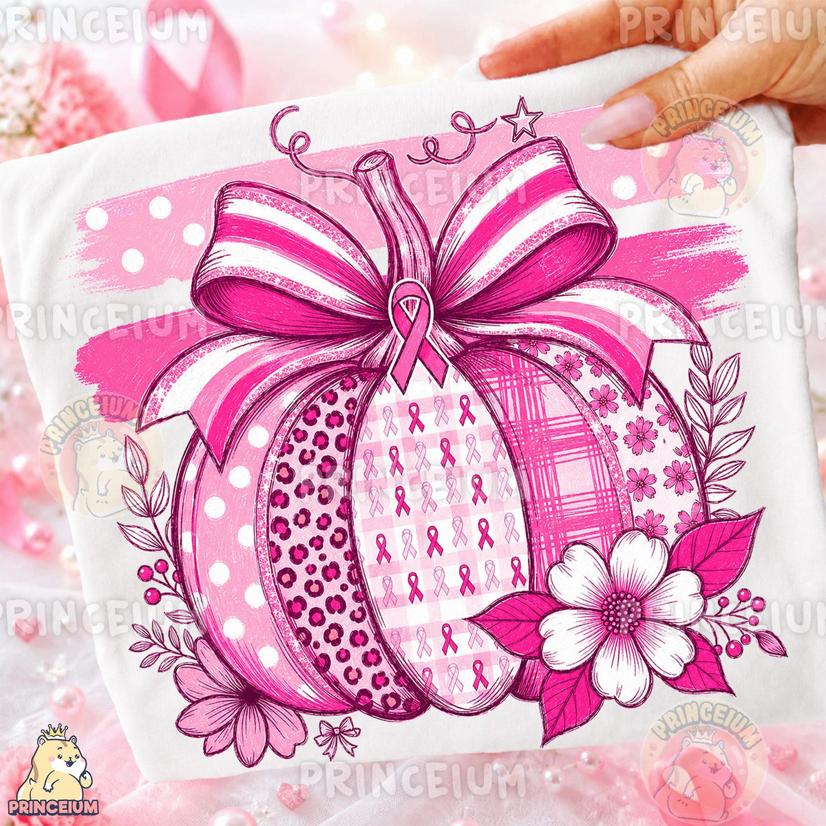 Pink Ribbon Pumpkin