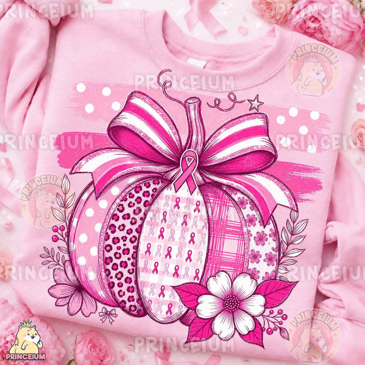 Pink Ribbon Pumpkin