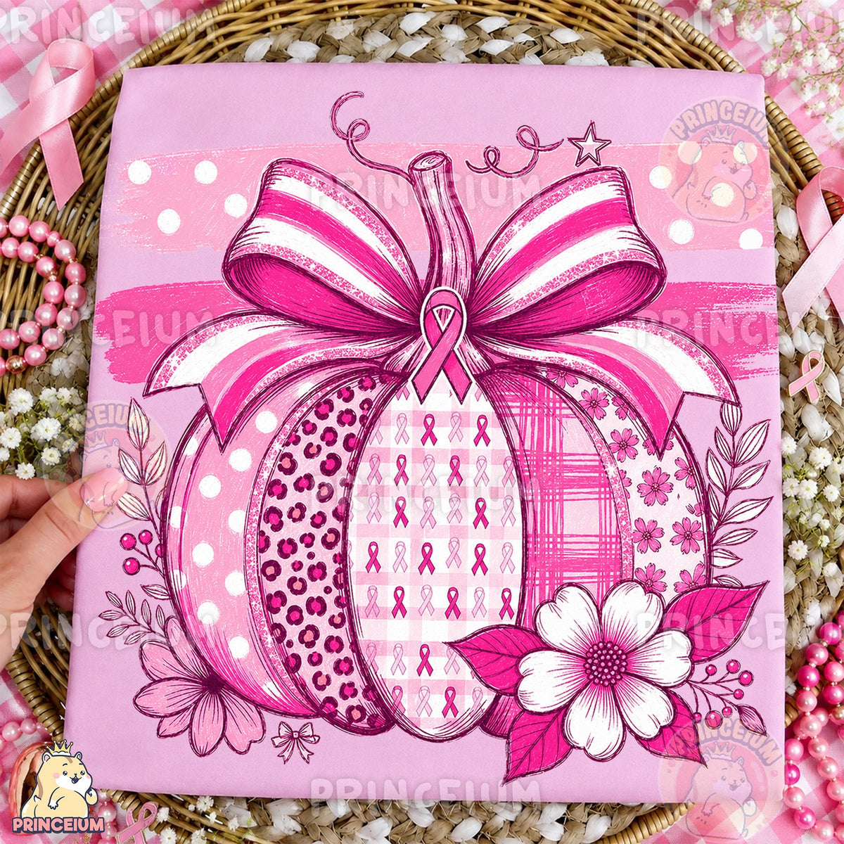 Pink Ribbon Pumpkin