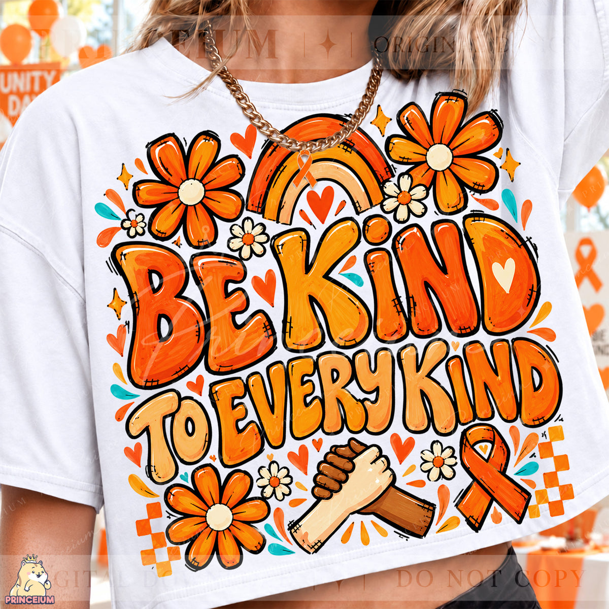 Be Kind to Every Kind PNG Orange Unity Day Anti-Bullying Design | Instant Digital Download
