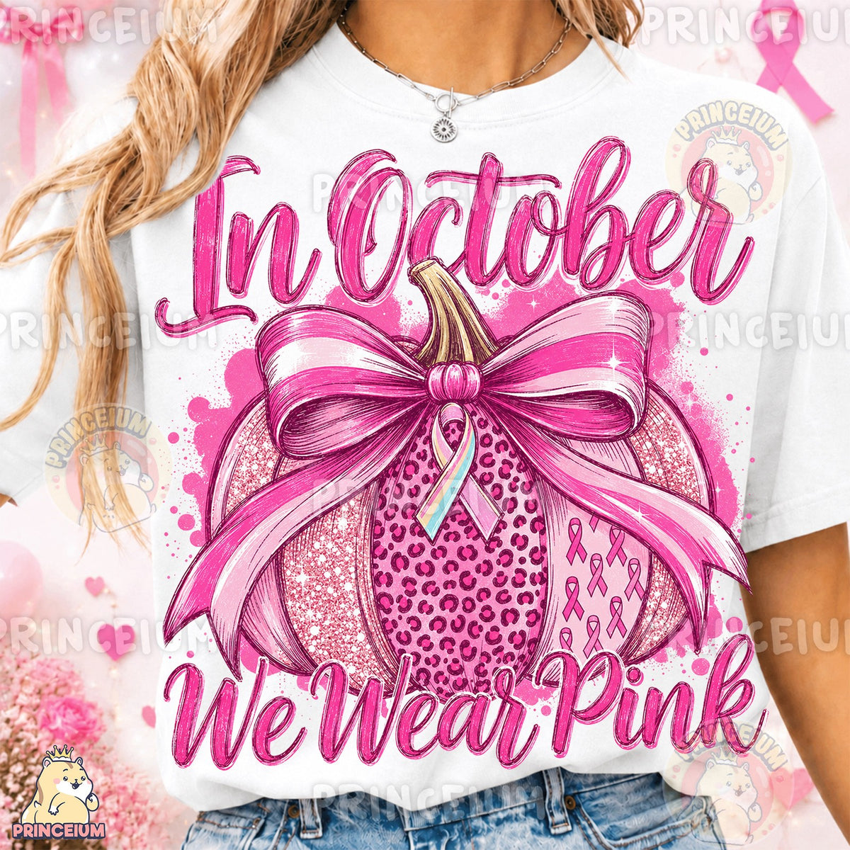 In October We Wear Pink Pumpkin