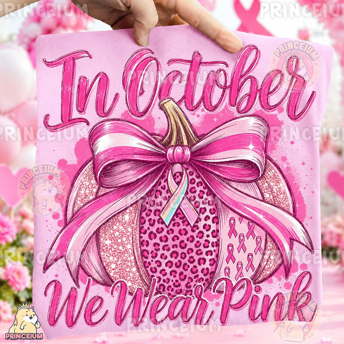 In October We Wear Pink Pumpkin