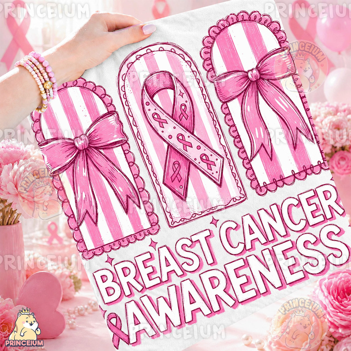 Pink Bows Breast Cancer Awareness