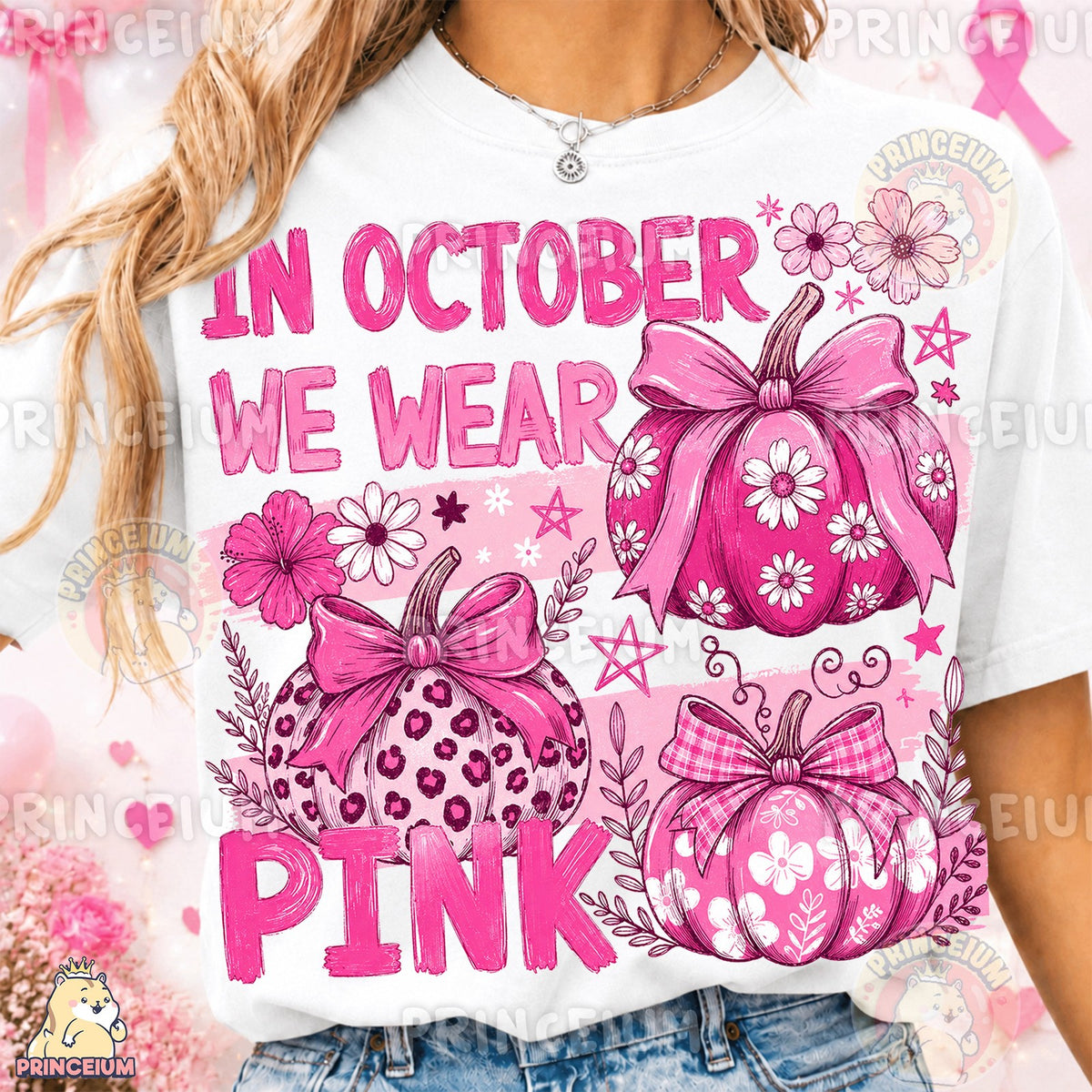 In October We Wear Pink Pumpkins