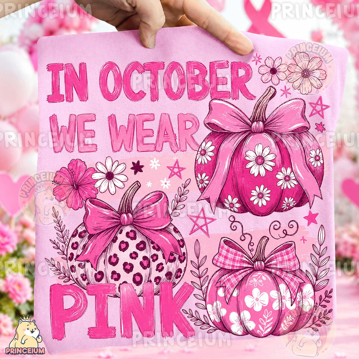 In October We Wear Pink Pumpkins