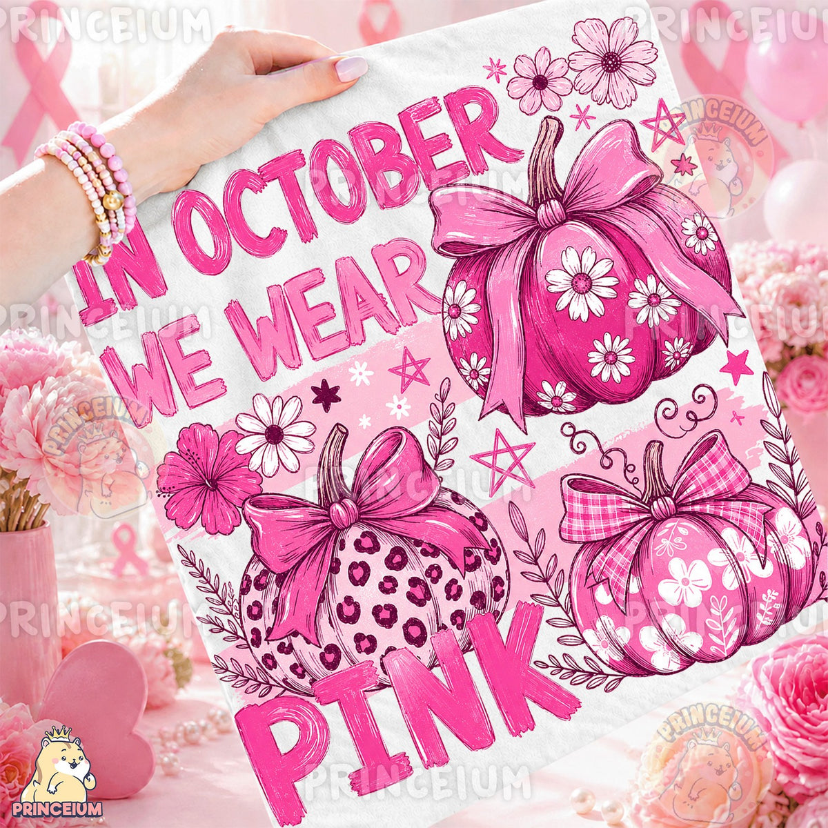In October We Wear Pink Pumpkins