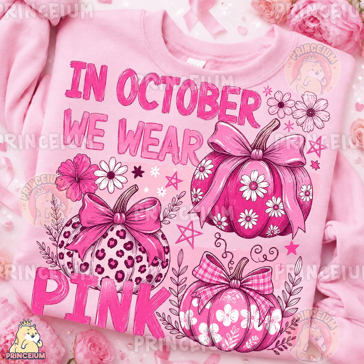In October We Wear Pink Pumpkins