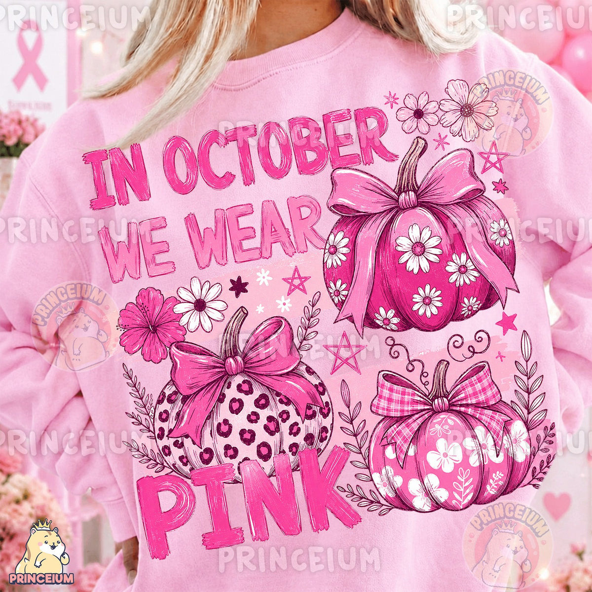 In October We Wear Pink Pumpkins
