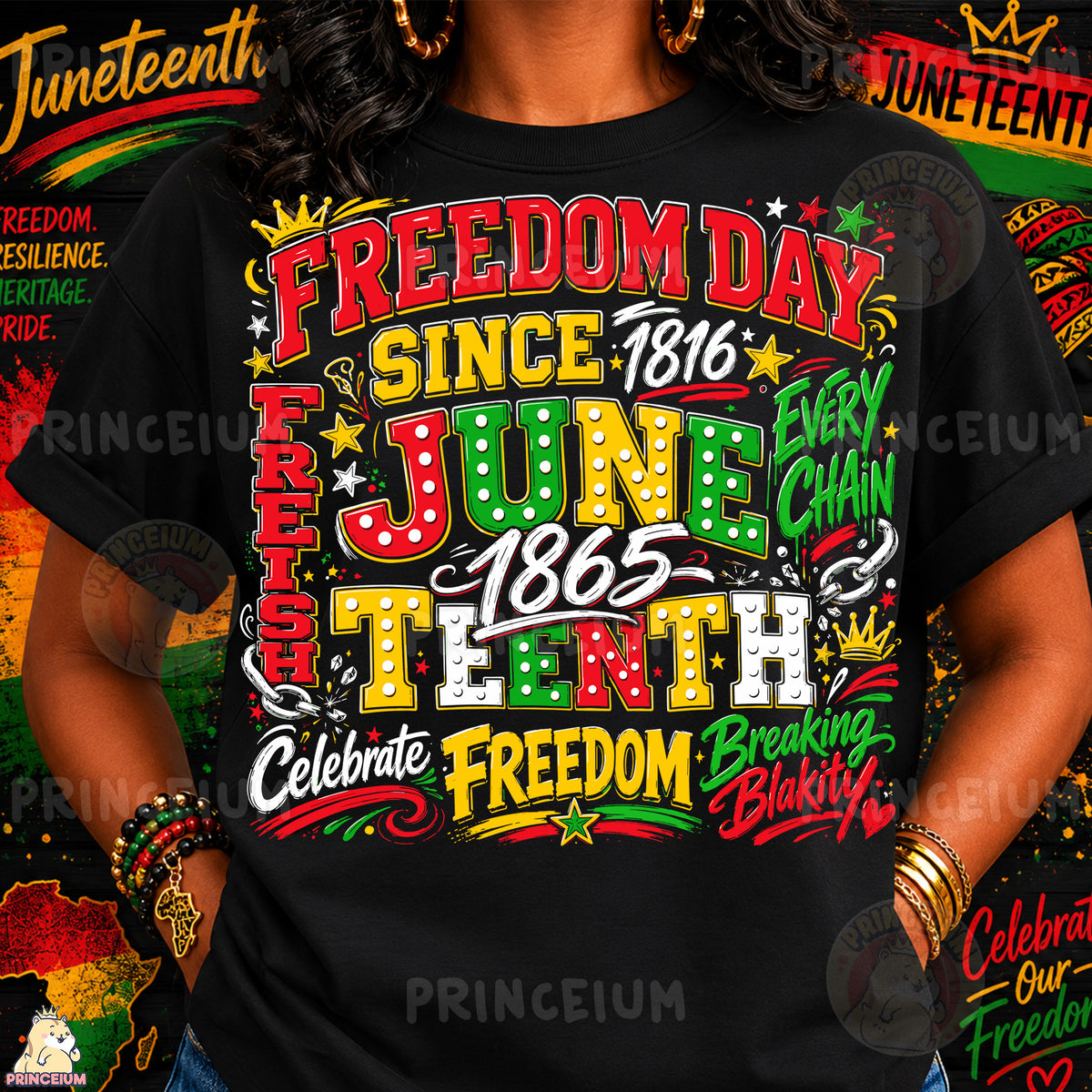 Freedom Day Juneteenth Since 1865 Sublimation Design PNG Celebrate Freedom Digital Download