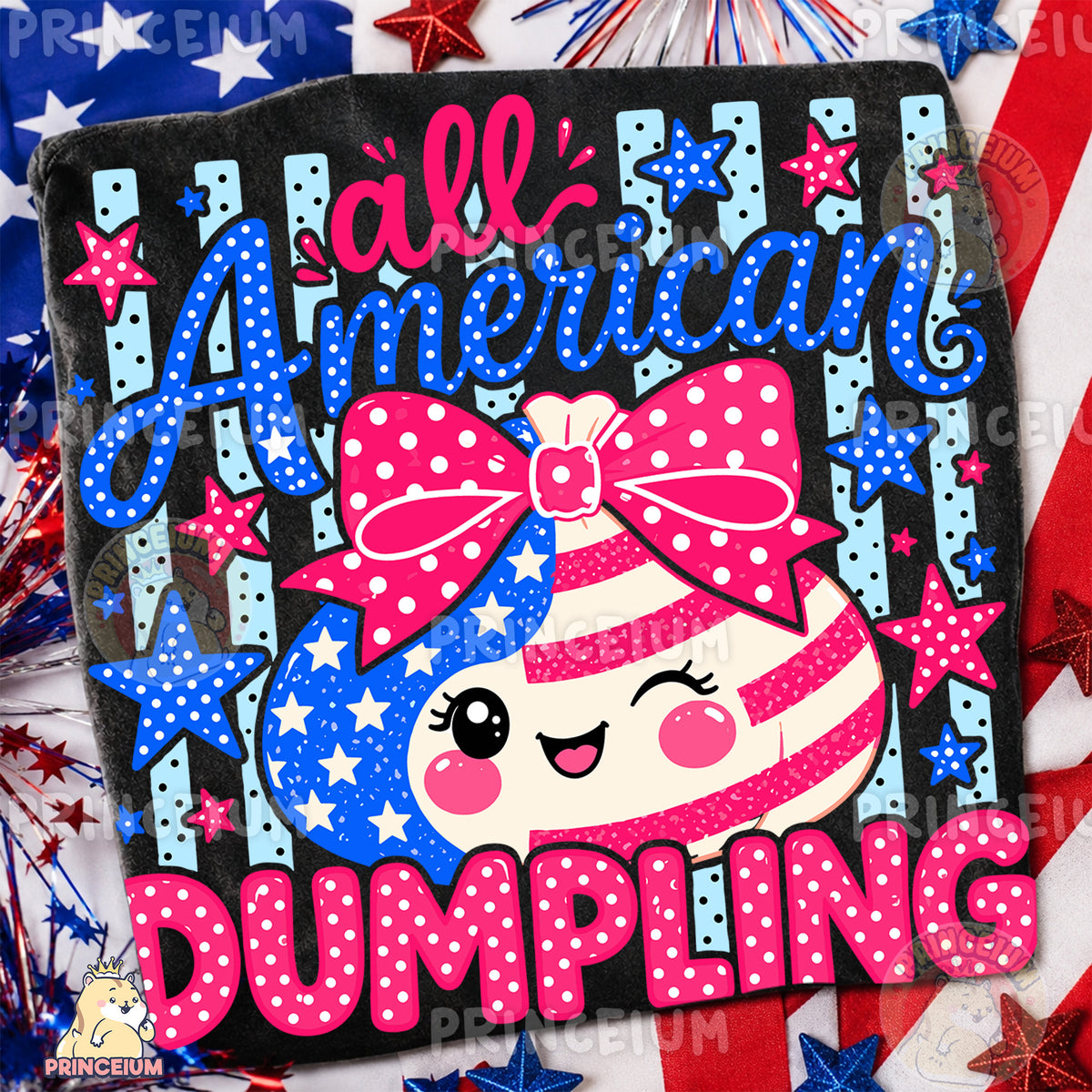 All American Dumpling Sublimation Design PNG Patriotic 4th of July Digital Download NEW26