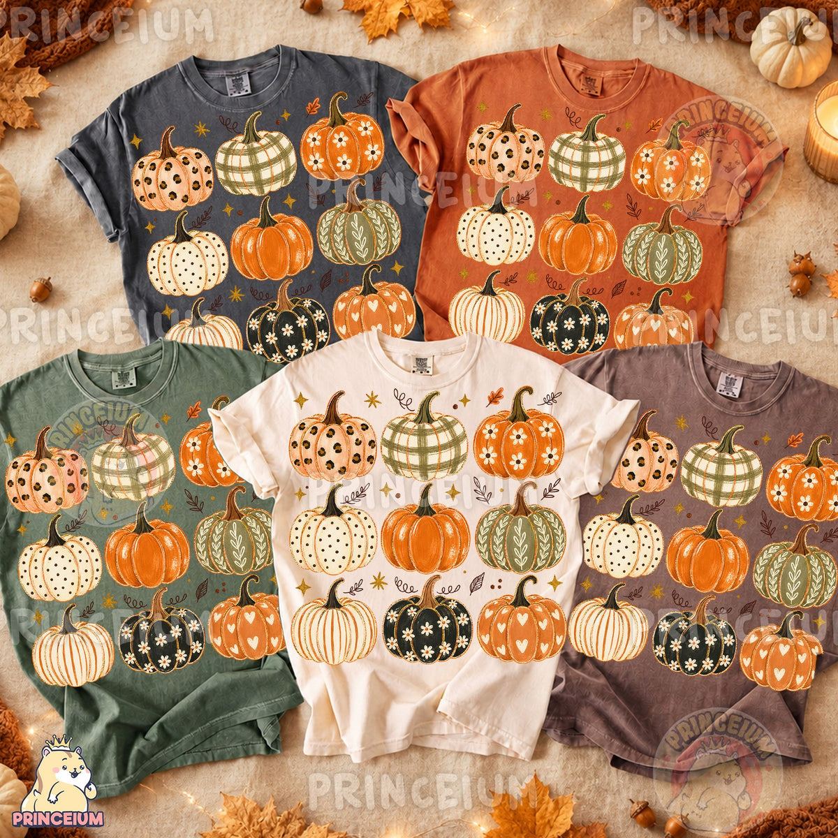 Leopard & Daisy Pumpkins Fall