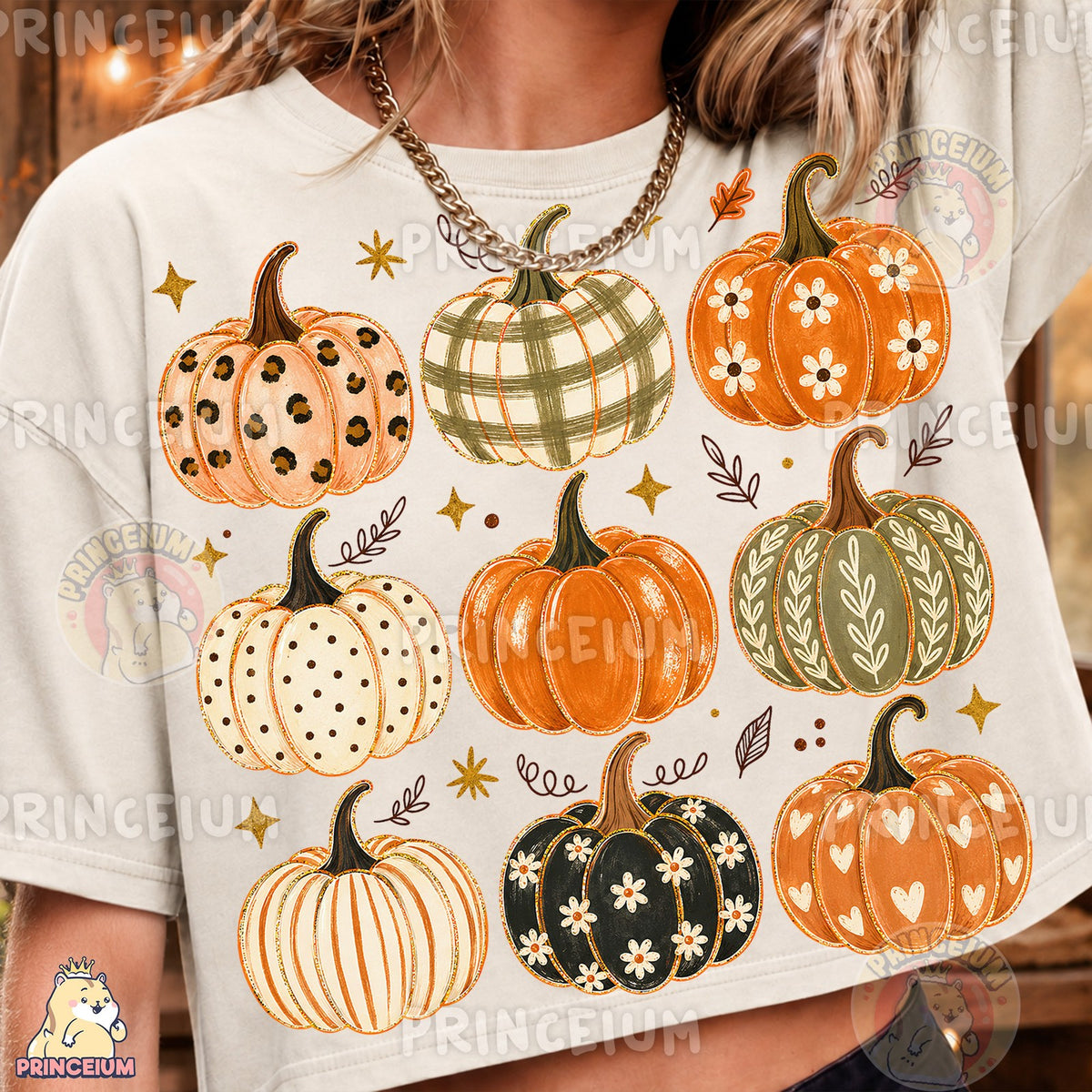 Leopard & Daisy Pumpkins Fall