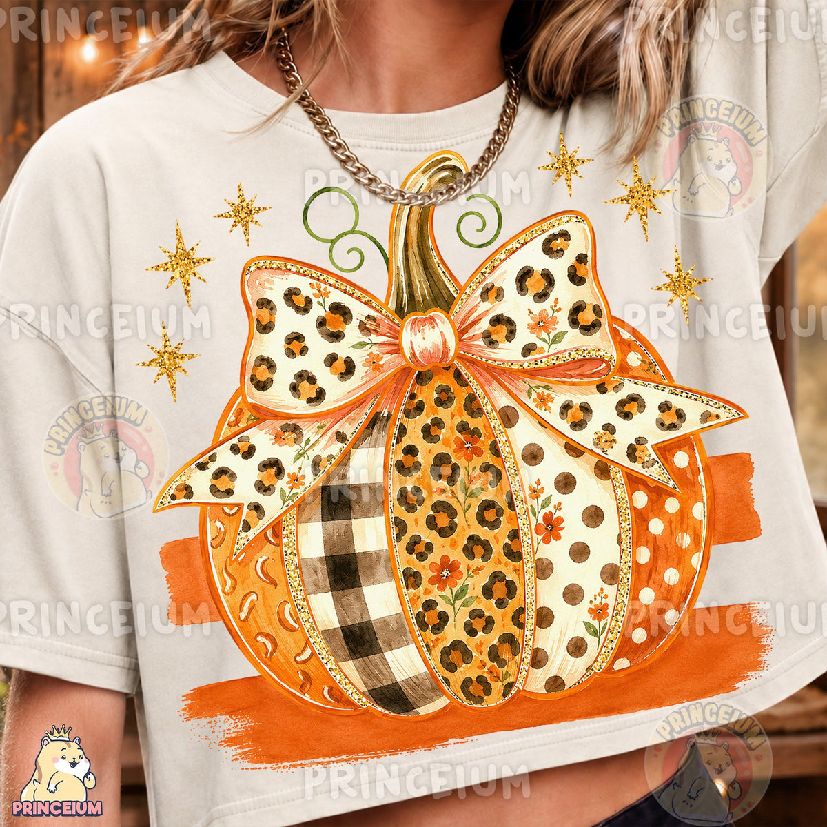 Coquette Patterned Pumpkin