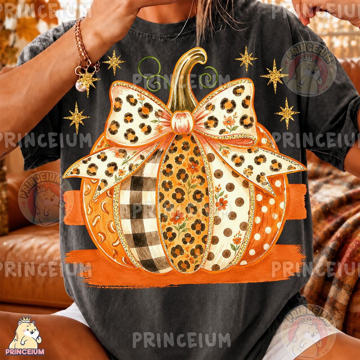 Coquette Patterned Pumpkin