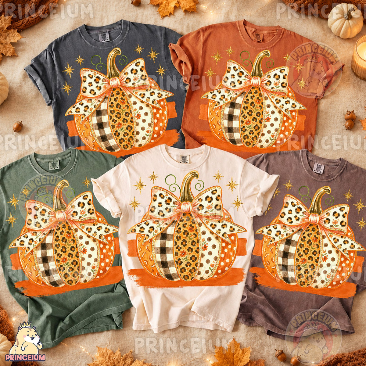 Coquette Patterned Pumpkin