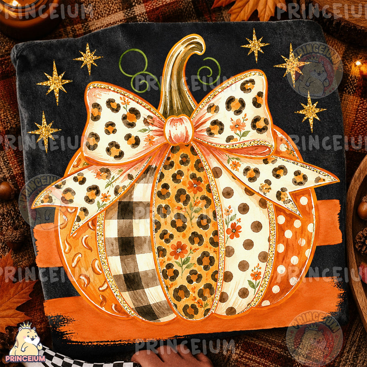 Coquette Patterned Pumpkin