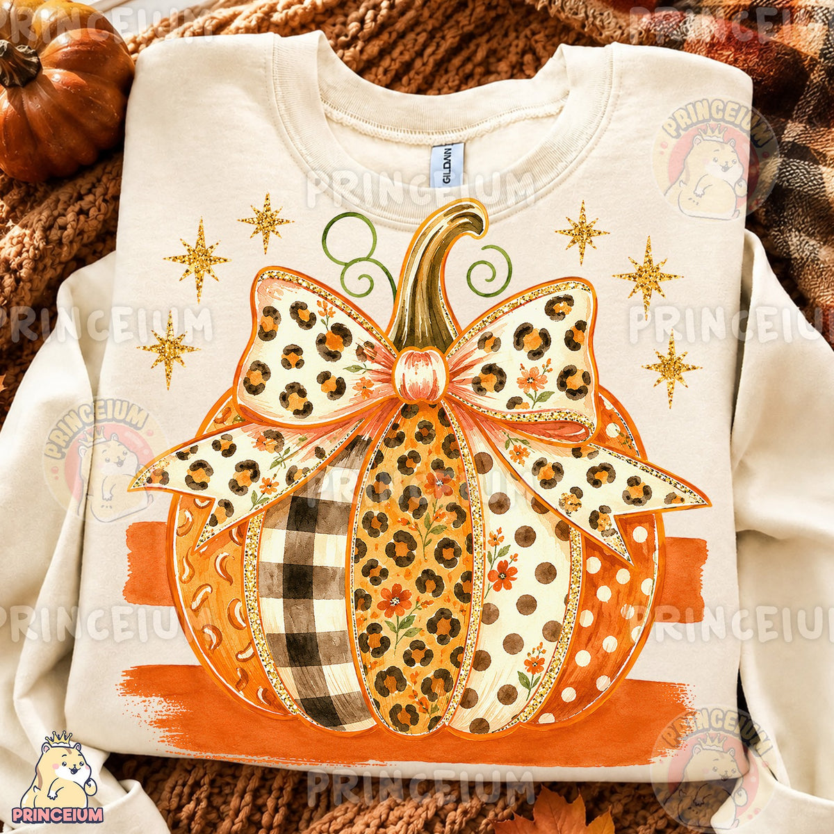 Coquette Patterned Pumpkin