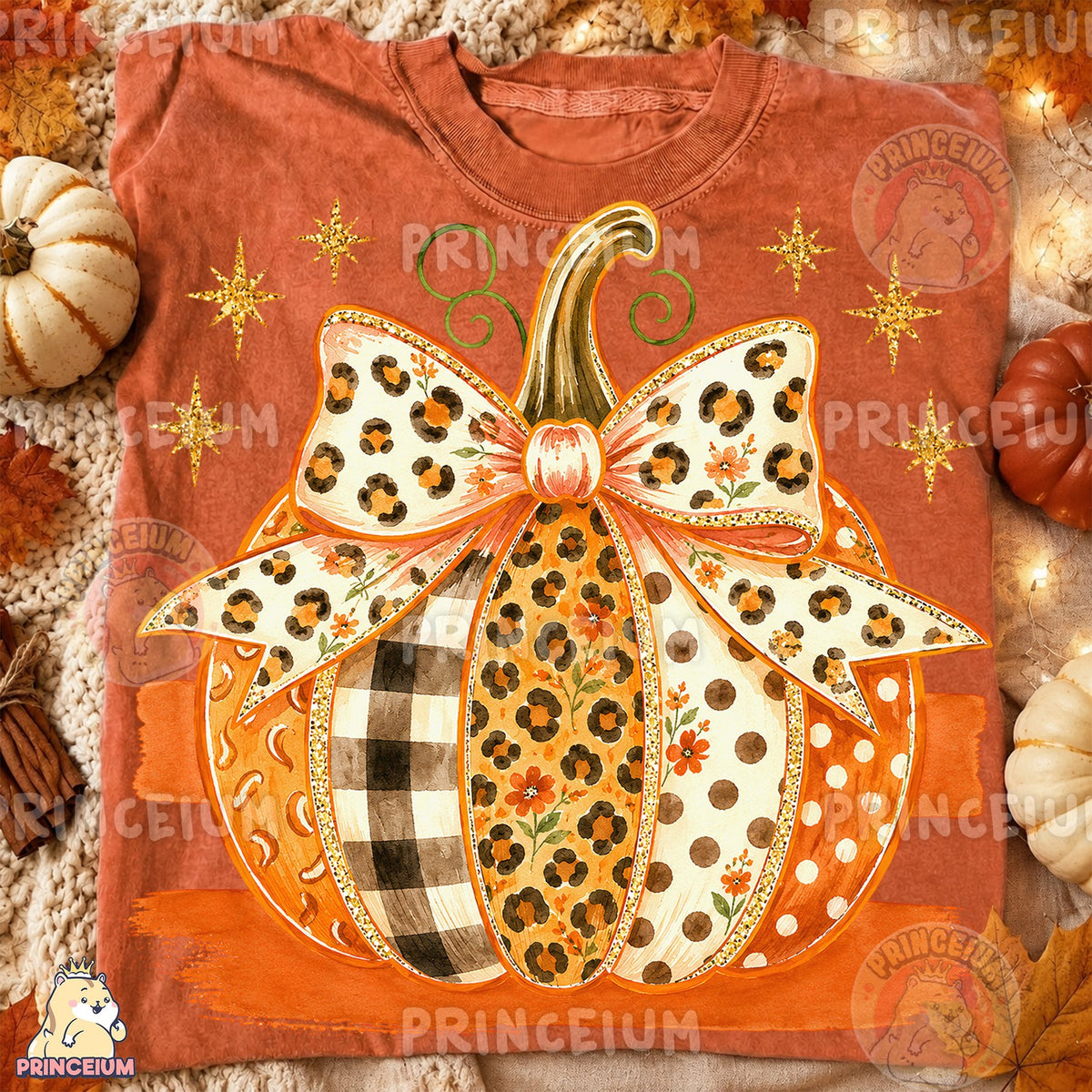 Coquette Patterned Pumpkin