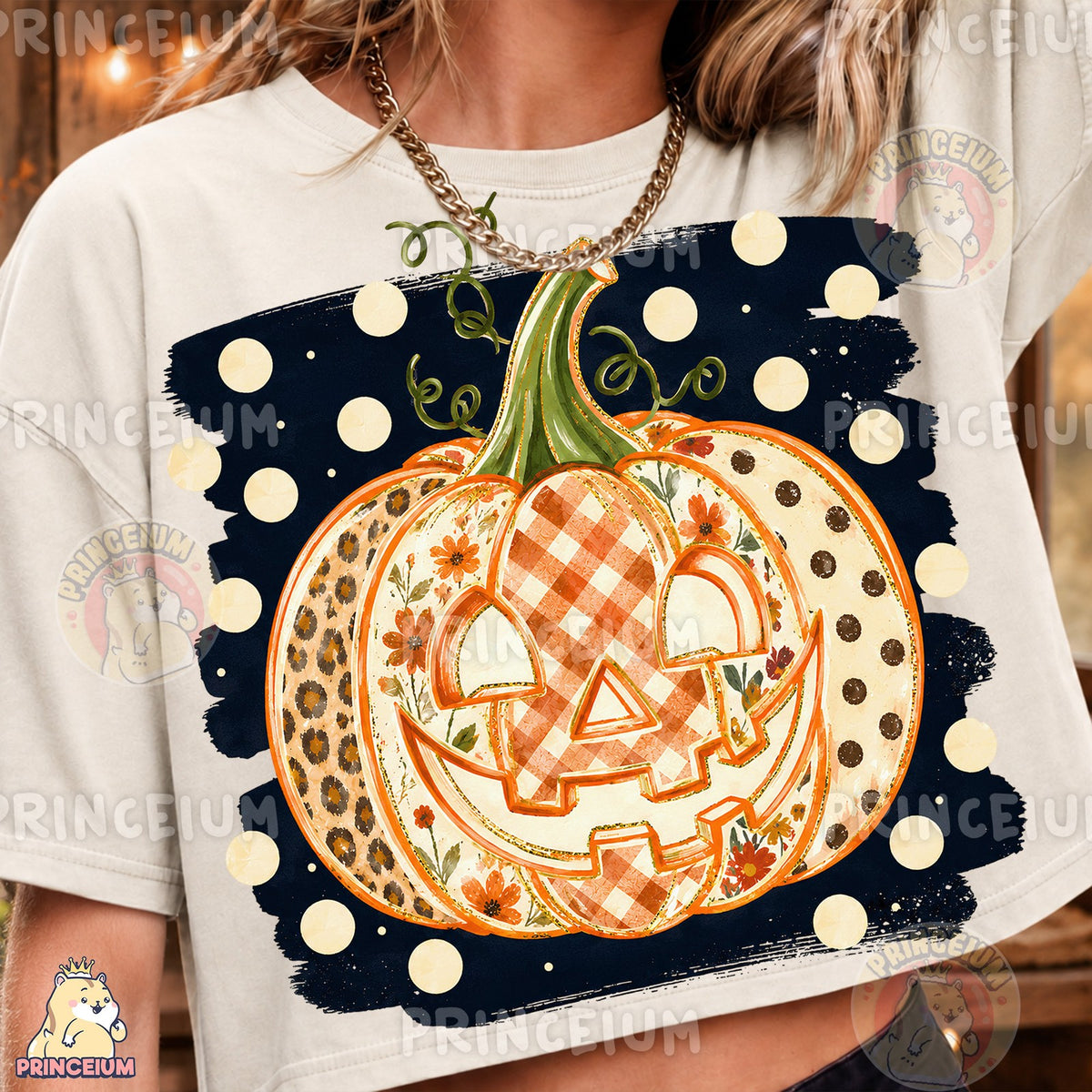 Patchwork Jack-O-Lantern