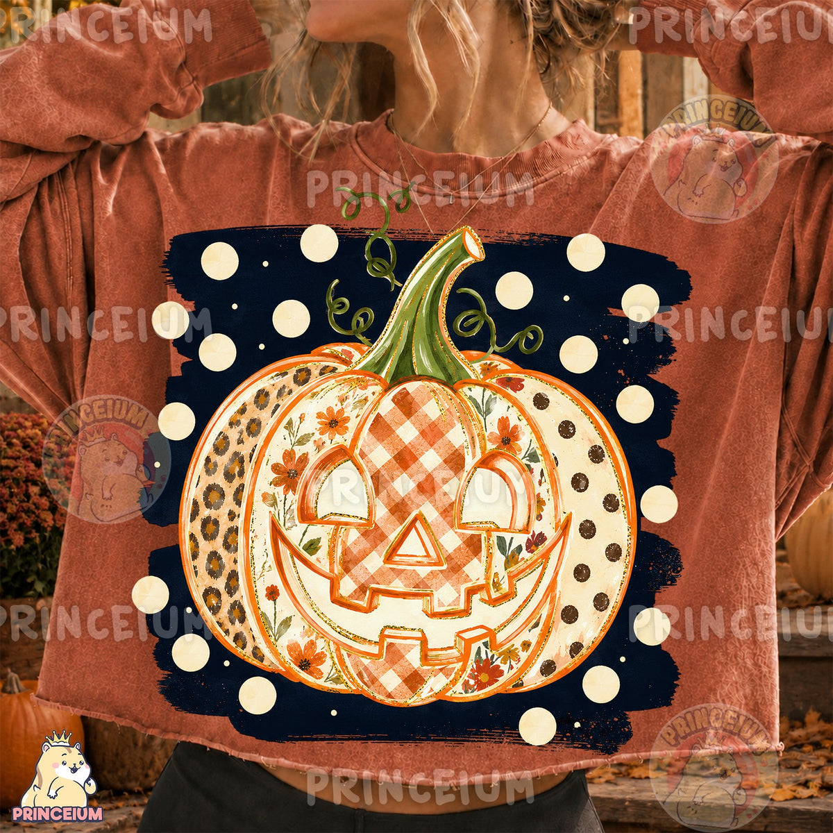 Patchwork Jack-O-Lantern