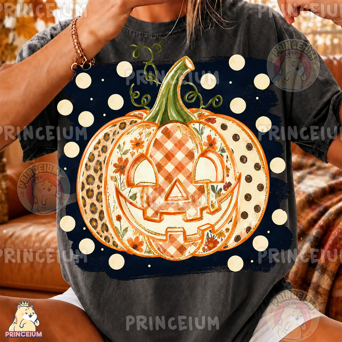 Patchwork Jack-O-Lantern