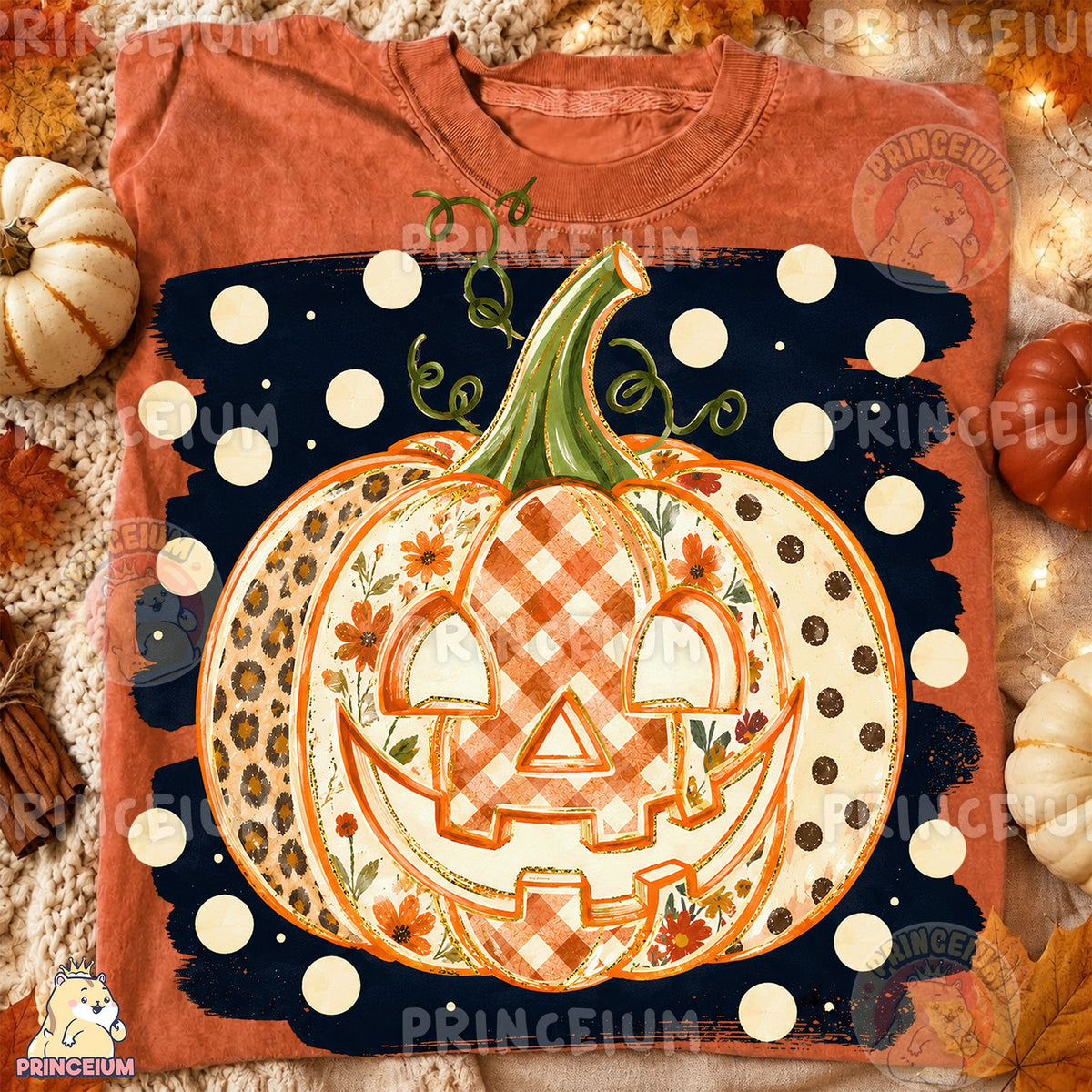 Patchwork Jack-O-Lantern