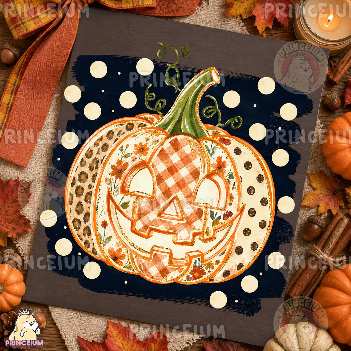 Patchwork Jack-O-Lantern