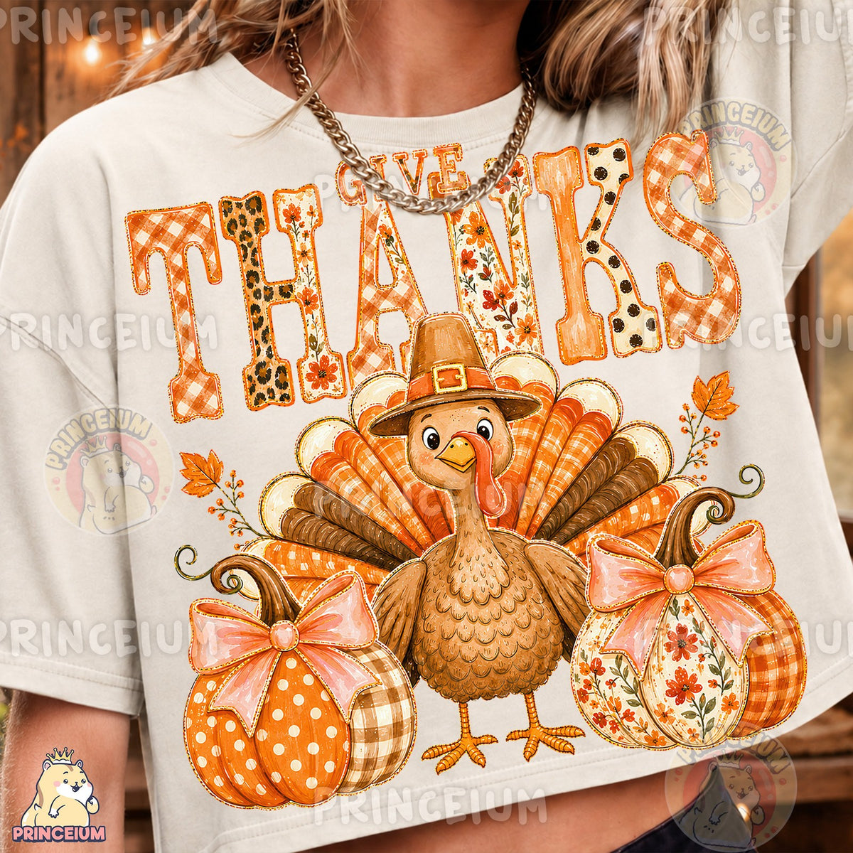 Give Thanks Turkey & Pumpkins