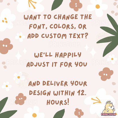 a pink background with flowers and text that says, want to change the font colors