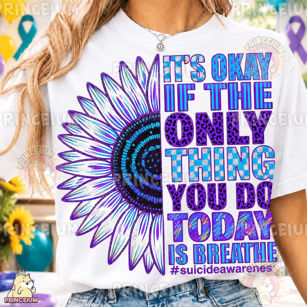 It's Okay Sunflower Suicide Awareness