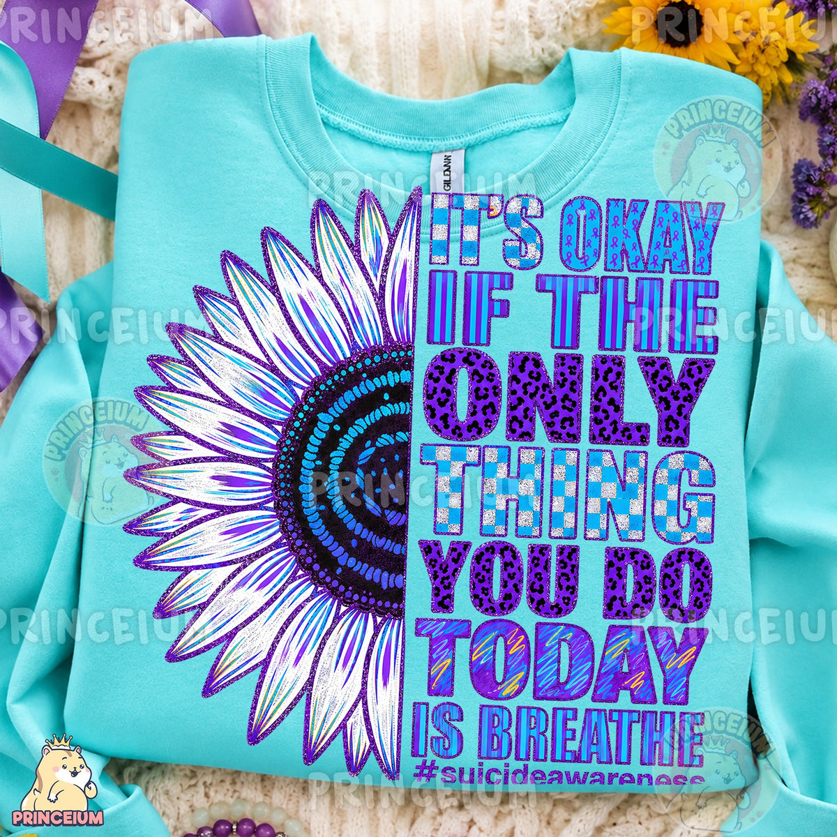 It's Okay Sunflower Suicide Awareness