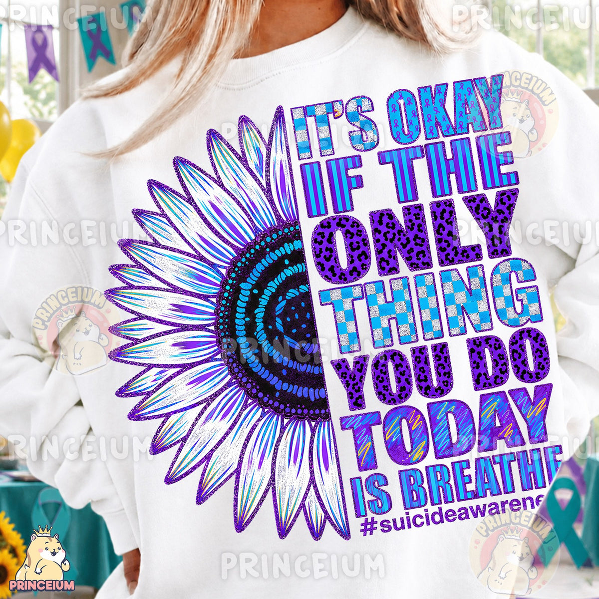 It's Okay Sunflower Suicide Awareness