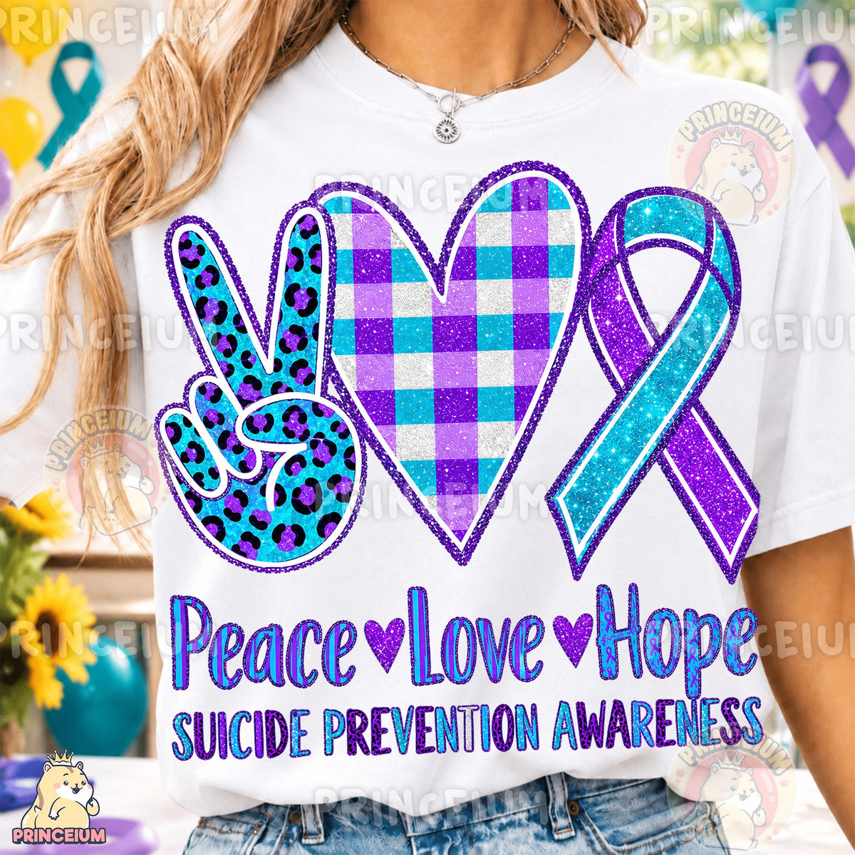 Peace Love Hope Awareness Ribbon