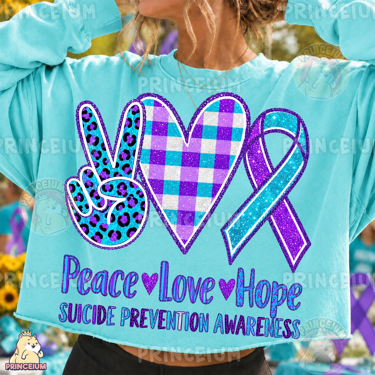 Peace Love Hope Awareness Ribbon