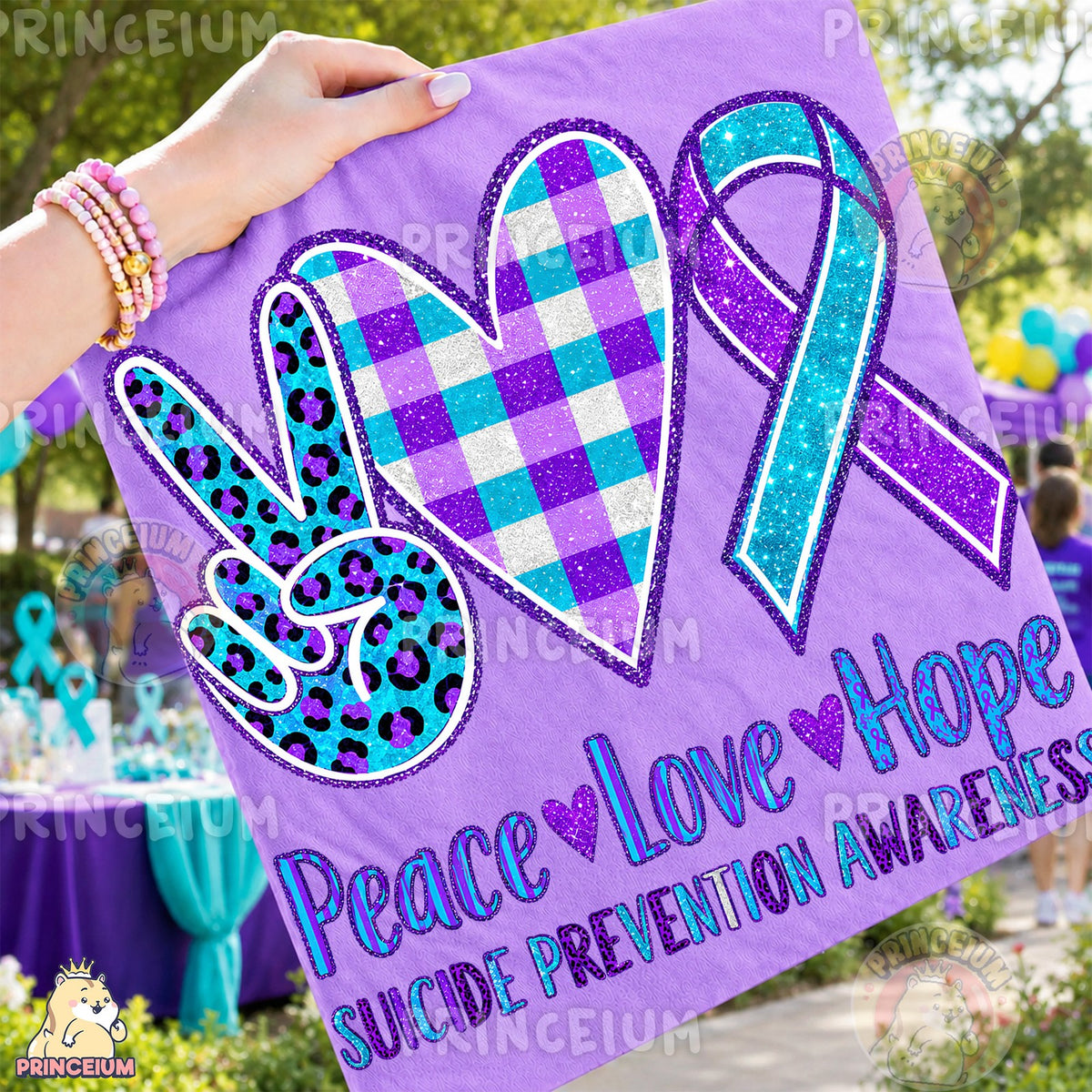 Peace Love Hope Awareness Ribbon