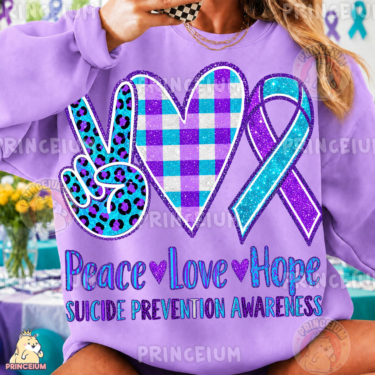 Peace Love Hope Awareness Ribbon