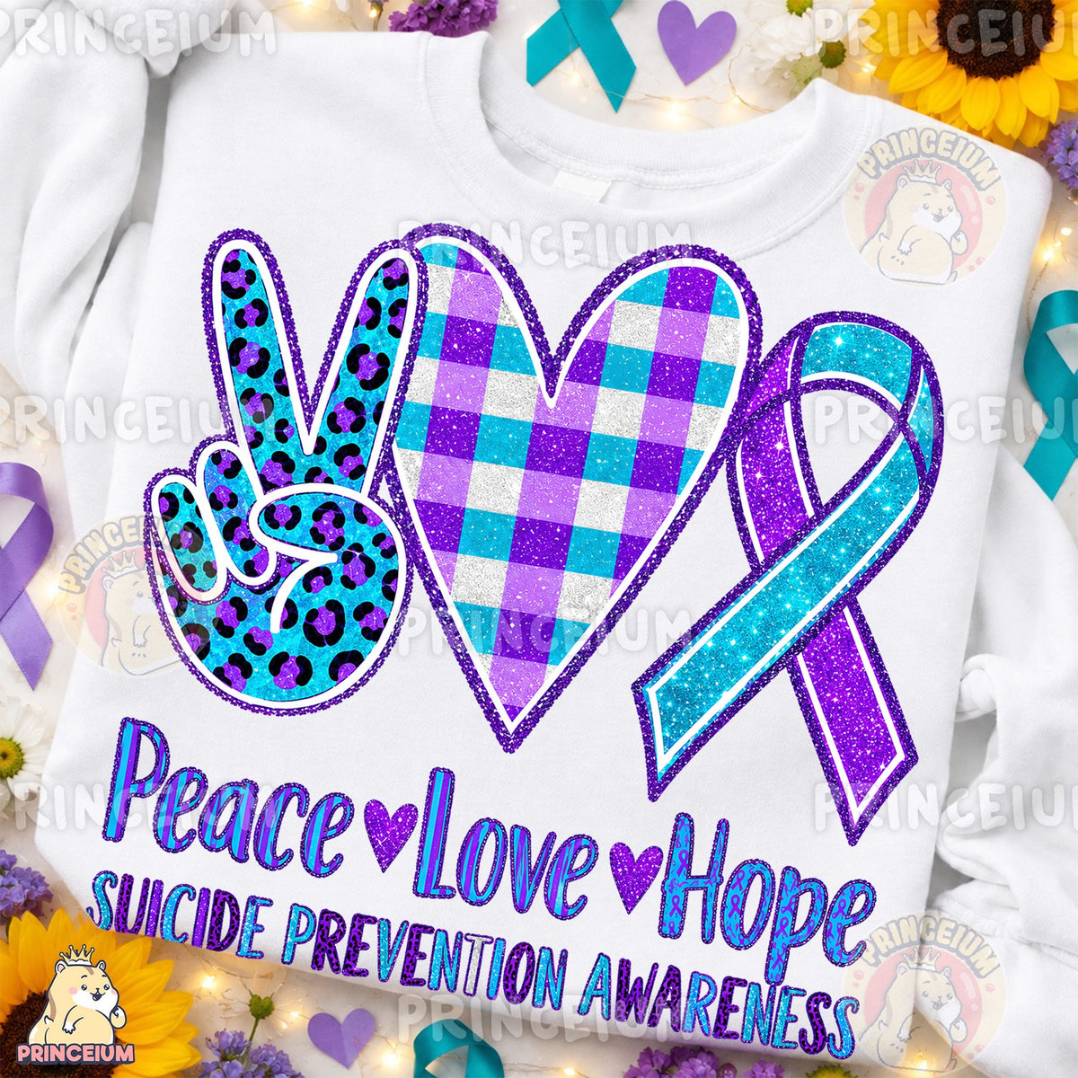 Peace Love Hope Awareness Ribbon