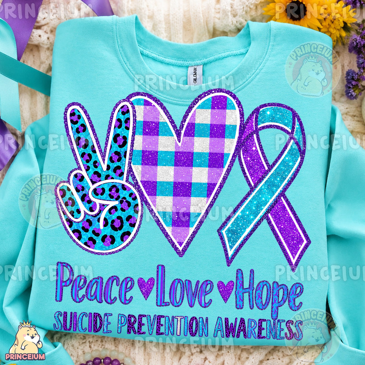 Peace Love Hope Awareness Ribbon